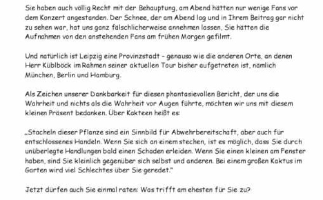 Brief an SAT1