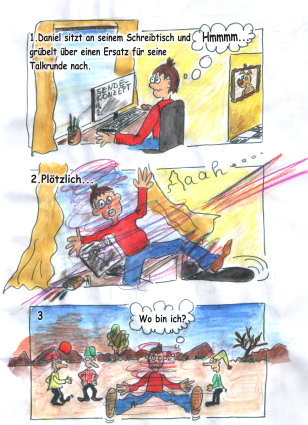 Talkrunde / Zeichnung: Susanne Schulz-Bouchir