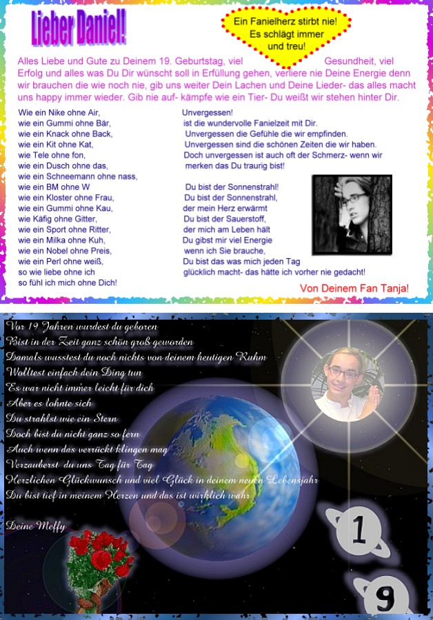 Herzlichen Gl&uuml;ckwunsch Daniel