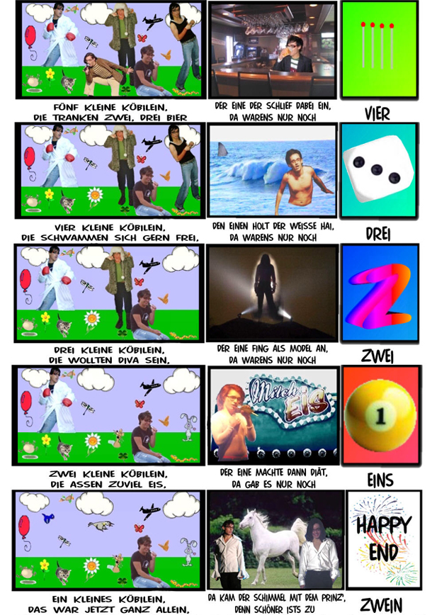 10 kleine K&uuml;bilein:  5 - 1